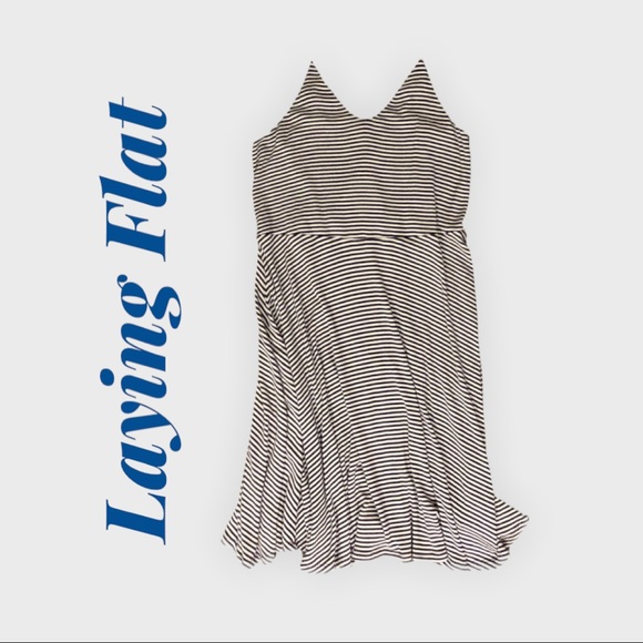 Navy Blue & White Sundress w/adjustable straps, Size Large. Never Worn - Picture 14 of 15